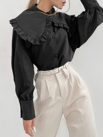 Airchics Chemise À Col De Poupée Pour Femmes Nouveau Style De Tempérament